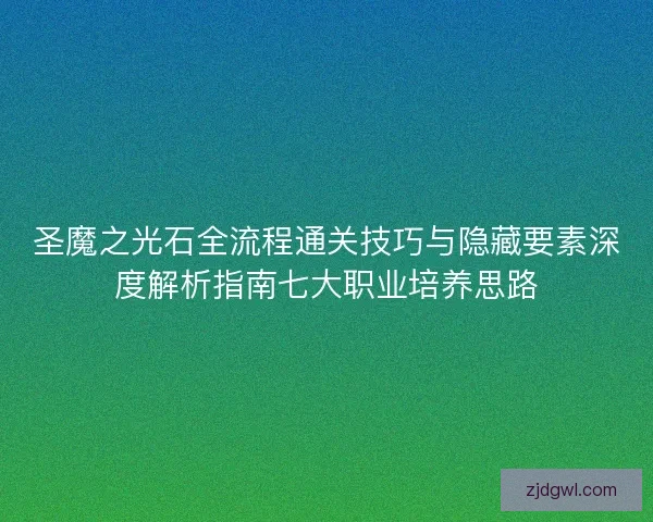 圣魔之光石全流程通关技巧与隐藏要素深度解析指南七大职业培养思路