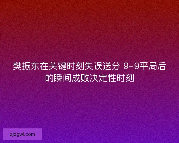 樊振东在关键时刻失误送分 9-9平局后的瞬间成败决定性时刻