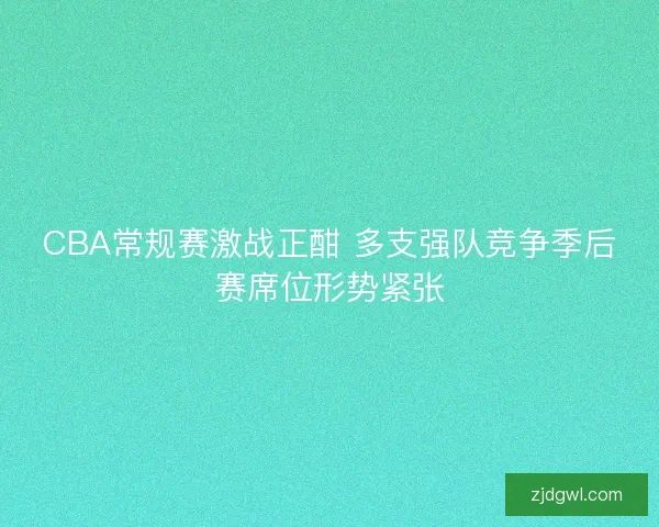CBA常规赛激战正酣 多支强队竞争季后赛席位形势紧张