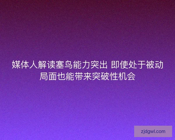 媒体人解读塞鸟能力突出 即使处于被动局面也能带来突破性机会